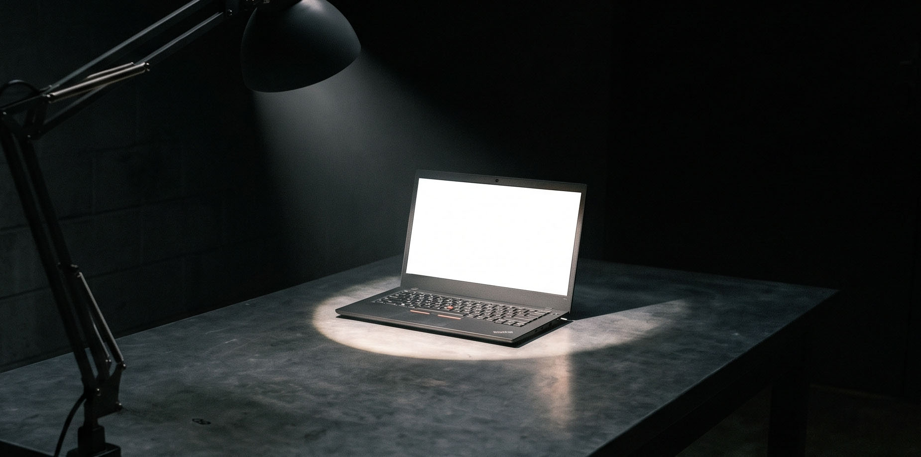 Warm light falling across a workspace